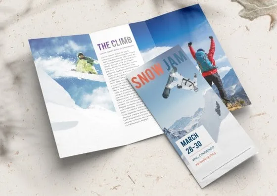 Brochure y la calidad de la litografía
